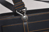 Authentic Christian Dior Trotter Vintage Hand Bag Denim Leather Blue 4971K