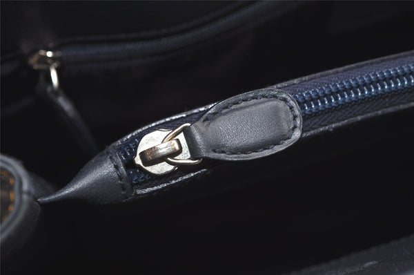 Authentic Christian Dior Trotter Vintage Hand Bag Denim Leather Blue 4971K
