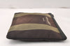 Authentic SAINT LAURENT Clutch Hand Bag Purse Canvas Leather Brown Junk 4973K