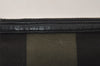 Authentic SAINT LAURENT Clutch Hand Bag Purse Canvas Leather Brown Junk 4973K