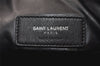 Authentic SAINT LAURENT Clutch Hand Bag Purse Canvas Leather Brown Junk 4973K