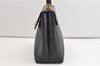 Authentic Salvatore Ferragamo Gancini Leather 2Way Shoulder Hand Bag Black 4974J