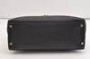 Authentic Salvatore Ferragamo Gancini Leather 2Way Shoulder Hand Bag Black 4974J