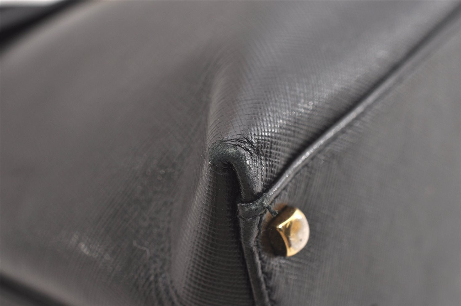 Authentic Salvatore Ferragamo Gancini Leather 2Way Shoulder Hand Bag Black 4974J