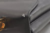 Authentic Salvatore Ferragamo Gancini Leather 2Way Shoulder Hand Bag Black 4974J