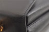 Authentic Salvatore Ferragamo Gancini Leather 2Way Shoulder Hand Bag Black 4974J