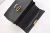 Authentic Salvatore Ferragamo Gancini Leather 2Way Shoulder Hand Bag Black 4974J