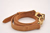 Authentic Louis Vuitton Leather Shoulder Strap Beige 40.4-47.6" LV 4975J