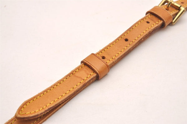 Authentic Louis Vuitton Leather Shoulder Strap Beige 40.4-47.6" LV 4975J