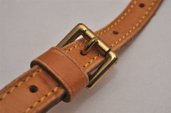 Authentic Louis Vuitton Leather Shoulder Strap Beige 40.4-47.6" LV 4975J