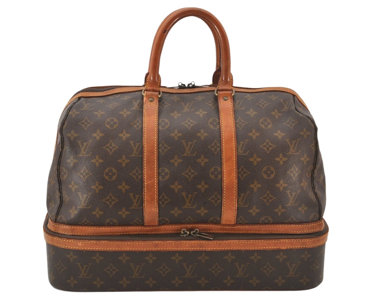 Authentic Louis Vuitton Monogram Sac Sport Travel Hand Bag Old Model LV 4975K