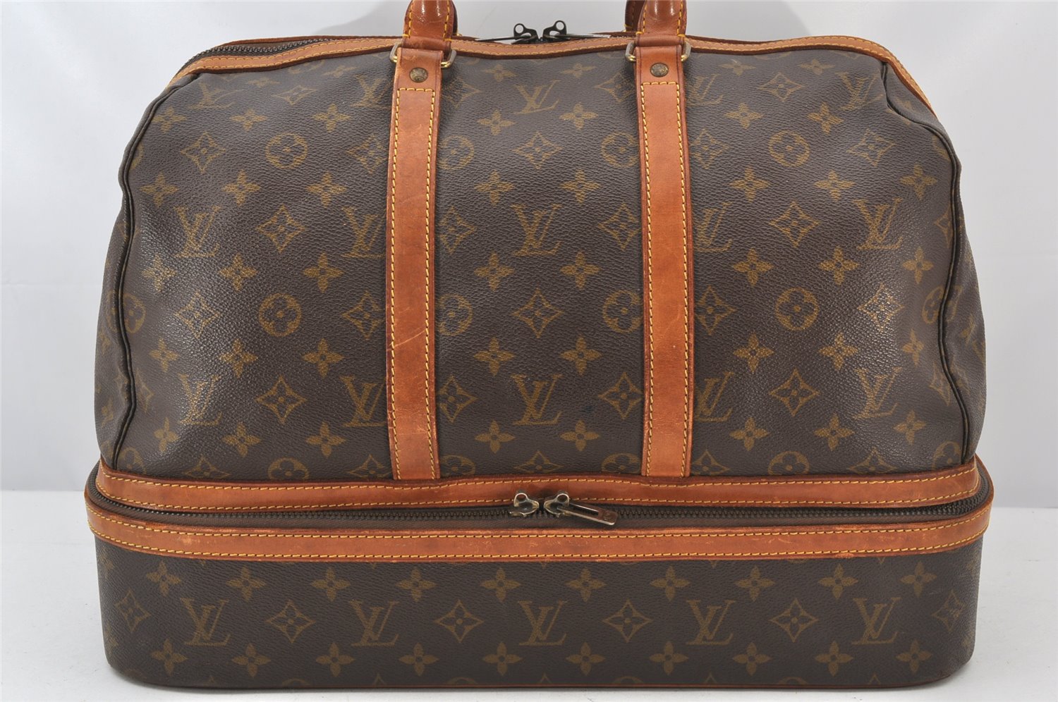 Authentic Louis Vuitton Monogram Sac Sport Travel Hand Bag Old Model LV 4975K