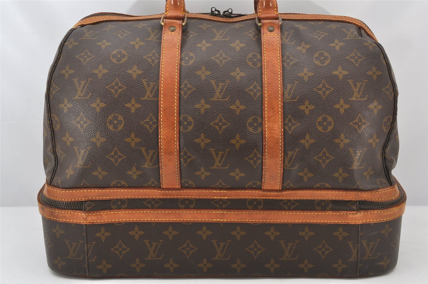 Authentic Louis Vuitton Monogram Sac Sport Travel Hand Bag Old Model LV 4975K