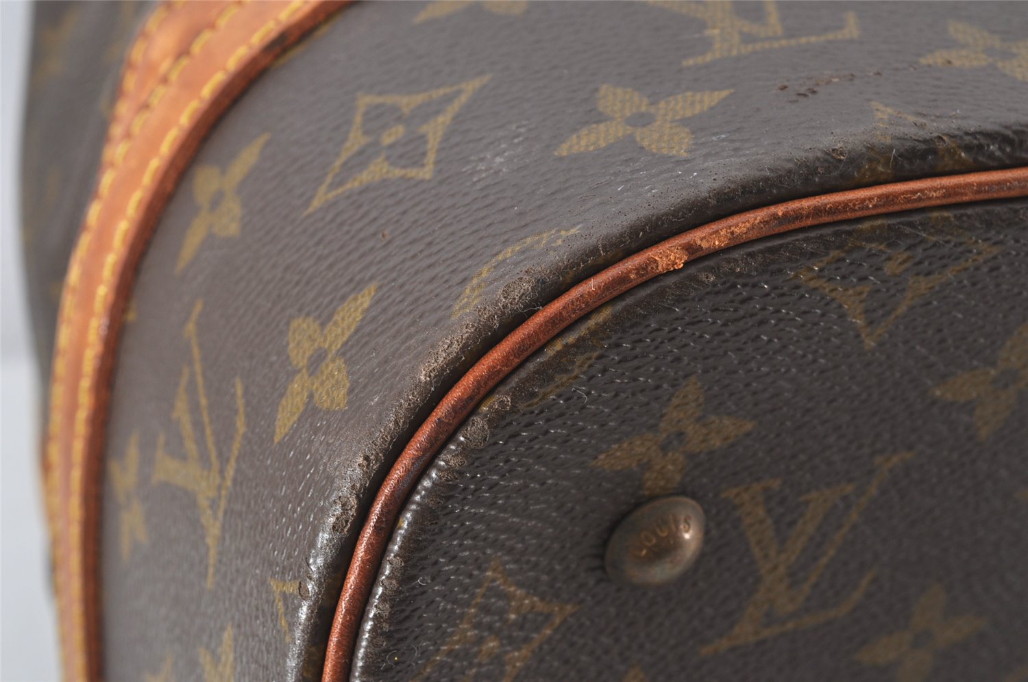 Authentic Louis Vuitton Monogram Sac Sport Travel Hand Bag Old Model LV 4975K