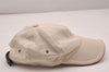 Authentic GUCCI Web Sherry Line Vintage Cap Canvas Leather Size M White 4976J