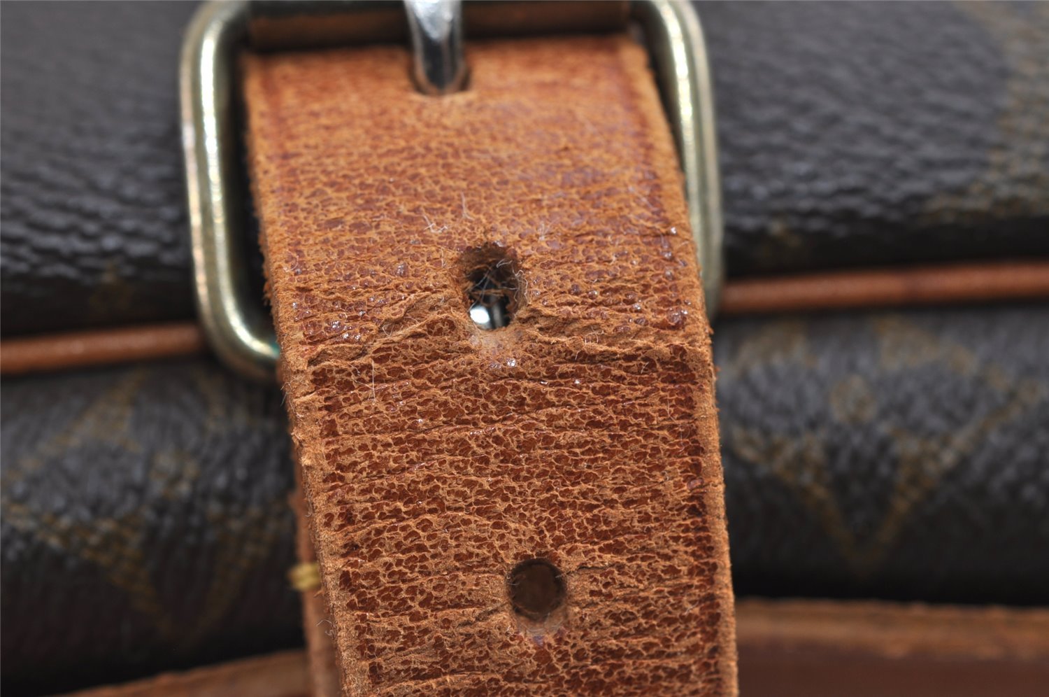 Authentic Louis Vuitton Monogram Cartouchiere GM Shoulder Bag Old Model 4977I