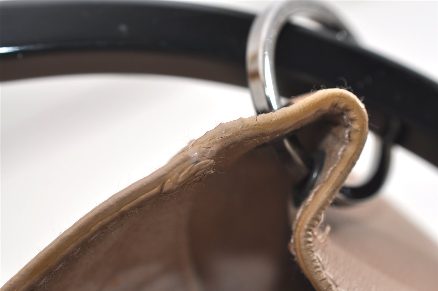 Authentic GUCCI Shoulder Hand Bag Purse Leather 0013750 Beige 4977J