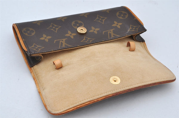 Authentic Louis Vuitton Monogram Pochette Twin PM Shoulder Bag M51854 LV 4978K