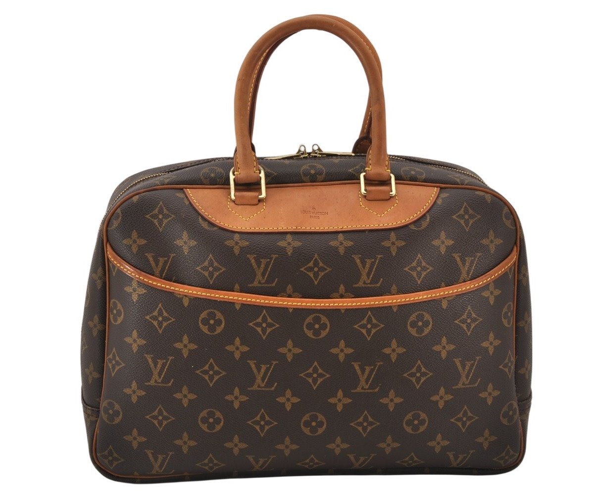 Authentic Louis Vuitton Monogram Deauville Hand Bag M47270 LV 4979K