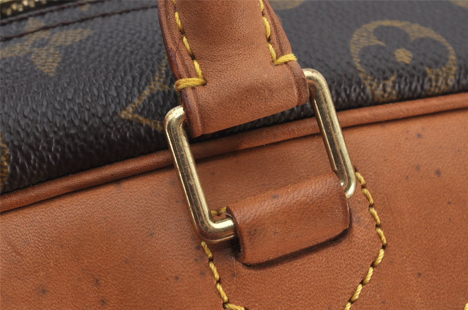 Authentic Louis Vuitton Monogram Deauville Hand Bag M47270 LV 4979K