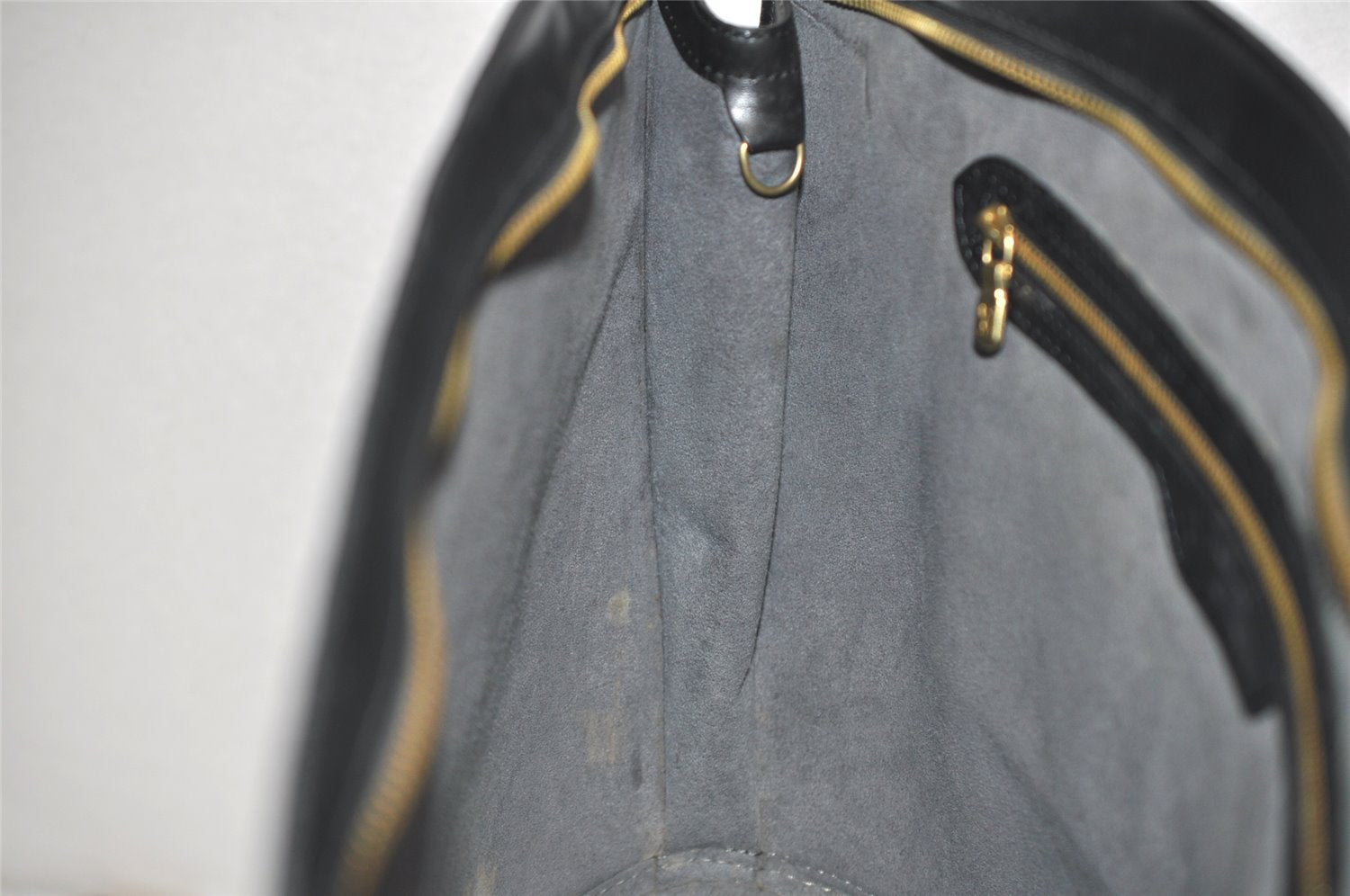 Auth Louis Vuitton Epi Saint Jacques Shopping Shoulder Bag Black M52262 LV 4980K