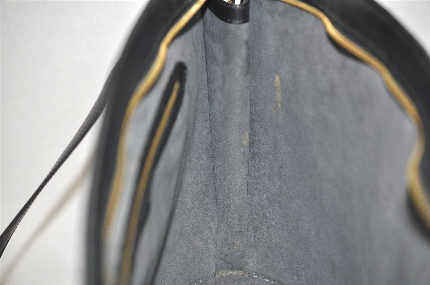 Auth Louis Vuitton Epi Saint Jacques Shopping Shoulder Bag Black M52262 LV 4980K