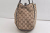 Authentic GUCCI Abbey Shoulder Tote Bag GG Canvas Leather 130736 Brown 4981K