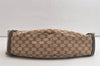 Authentic GUCCI Abbey Shoulder Tote Bag GG Canvas Leather 130736 Brown 4981K