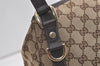 Authentic GUCCI Abbey Shoulder Tote Bag GG Canvas Leather 130736 Brown 4981K