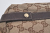 Authentic GUCCI Abbey Shoulder Tote Bag GG Canvas Leather 130736 Brown 4981K