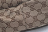 Authentic GUCCI Abbey Shoulder Tote Bag GG Canvas Leather 130736 Brown 4981K