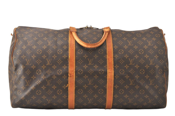 Authentic Louis Vuitton Monogram Keepall 60 Travel Boston Bag M41422 LV 4982K