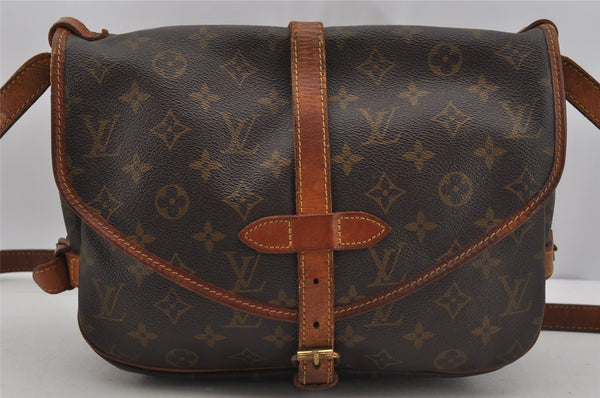 Authentic Louis Vuitton Monogram Saumur 30 Shoulder Cross Bag M42256 LV 4984J