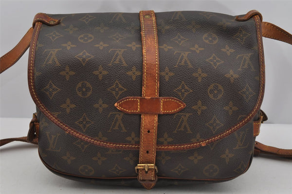 Authentic Louis Vuitton Monogram Saumur 30 Shoulder Cross Bag M42256 LV 4984J