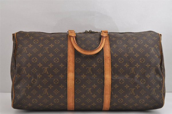 Authentic Louis Vuitton Monogram Keepall Bandouliere 55 M41414 Boston Bag 4986J