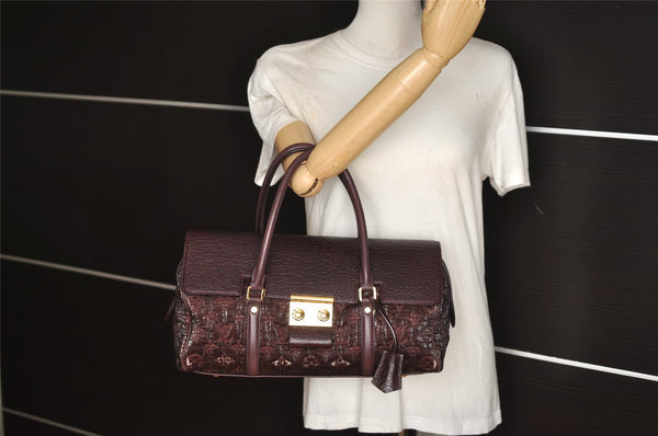 Auth Louis Vuitton Monogram Volupte Beaute 2Way Hand Bag M93474 Purple 4987J
