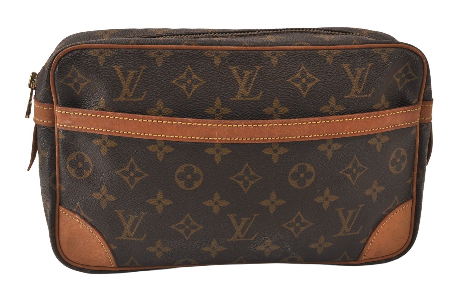 Authentic Louis Vuitton Monogram Compiegne 28 Clutch Hand Bag M51845 LV 4987K