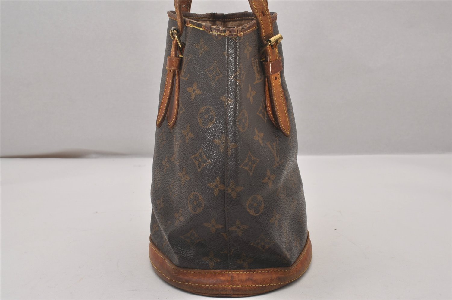 Authentic Louis Vuitton Monogram Bucket PM Shoulder Tote Bag M42238 LV 4989I