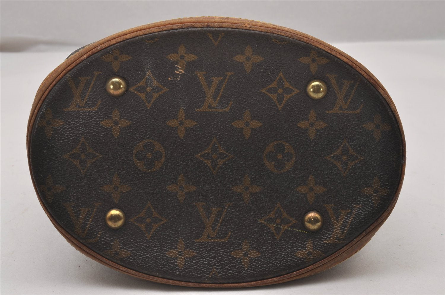 Authentic Louis Vuitton Monogram Bucket PM Shoulder Tote Bag M42238 LV 4989I