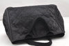 Authentic PRADA Canapa M Cotton 2Way Shoulder Hand Bag Black 4989K