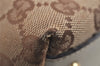 Authentic GUCCI Abbey Shoulder Tote Bag GG Canvas Leather 141470 Brown 4991J