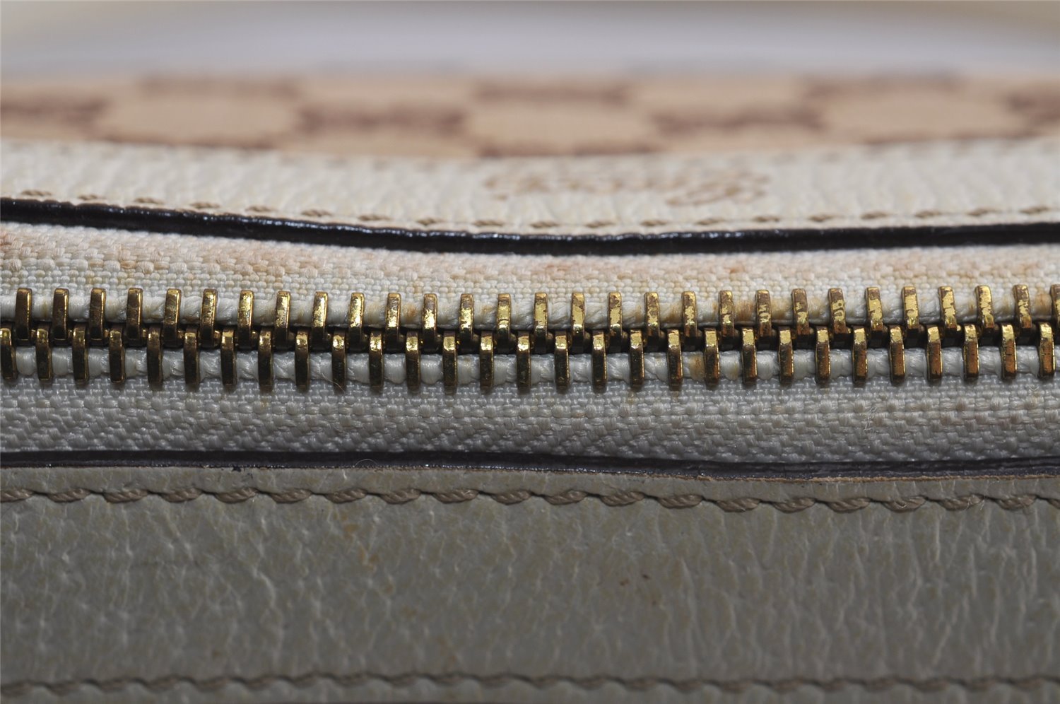 Authentic GUCCI Abbey Shoulder Tote Bag GG Canvas Leather 141470 Brown 4991J