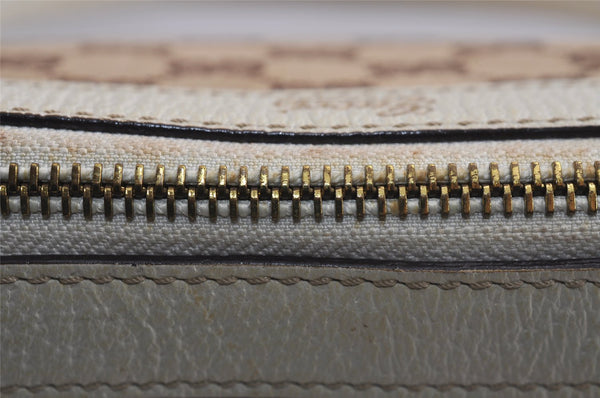 Authentic GUCCI Abbey Shoulder Tote Bag GG Canvas Leather 141470 Brown 4991J