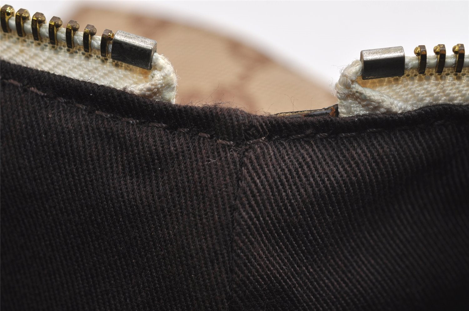 Authentic GUCCI Abbey Shoulder Tote Bag GG Canvas Leather 141470 Brown 4991J