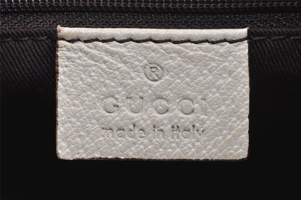 Authentic GUCCI Abbey Shoulder Tote Bag GG Canvas Leather 141470 Brown 4991J