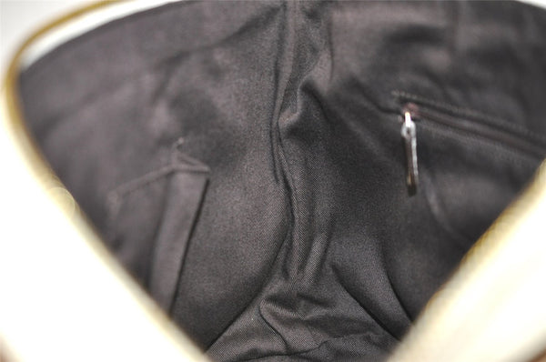 Authentic GUCCI Abbey Shoulder Tote Bag GG Canvas Leather 141470 Brown 4991J