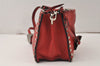 Authentic PRADA GLACE'CALF Leather Shoulder Cross Body Bag 1BH077 Red 4991K