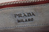 Authentic PRADA GLACE'CALF Leather Shoulder Cross Body Bag 1BH077 Red 4991K