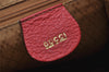 Authentic GUCCI Bamboo Backpack Purse Suede Leather Red 4992K
