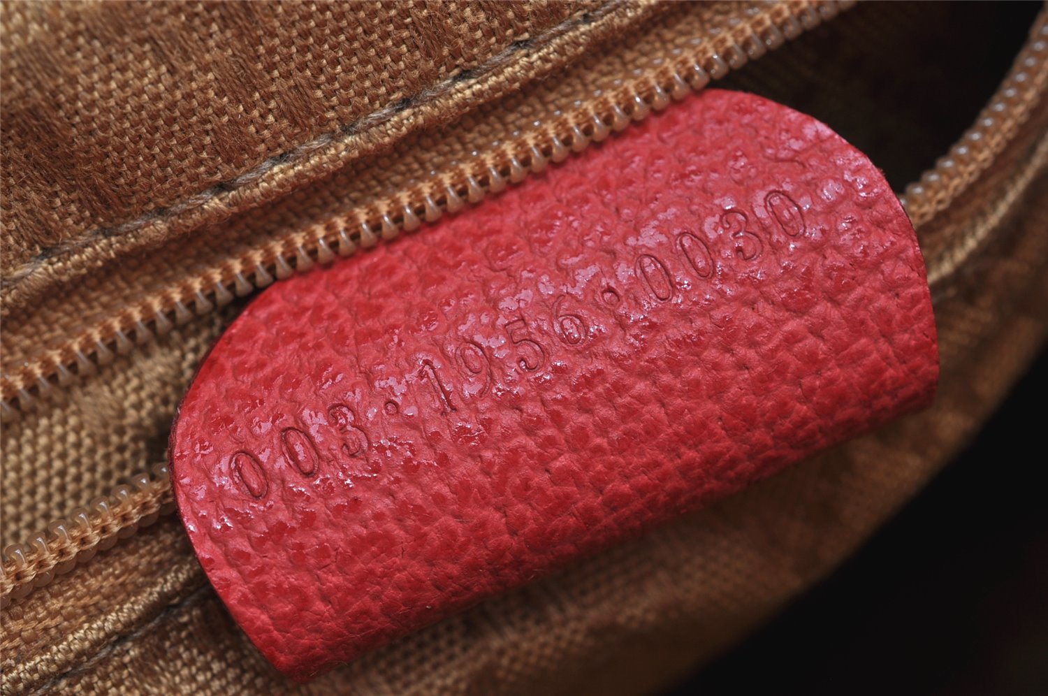 Authentic GUCCI Bamboo Backpack Purse Suede Leather Red 4992K